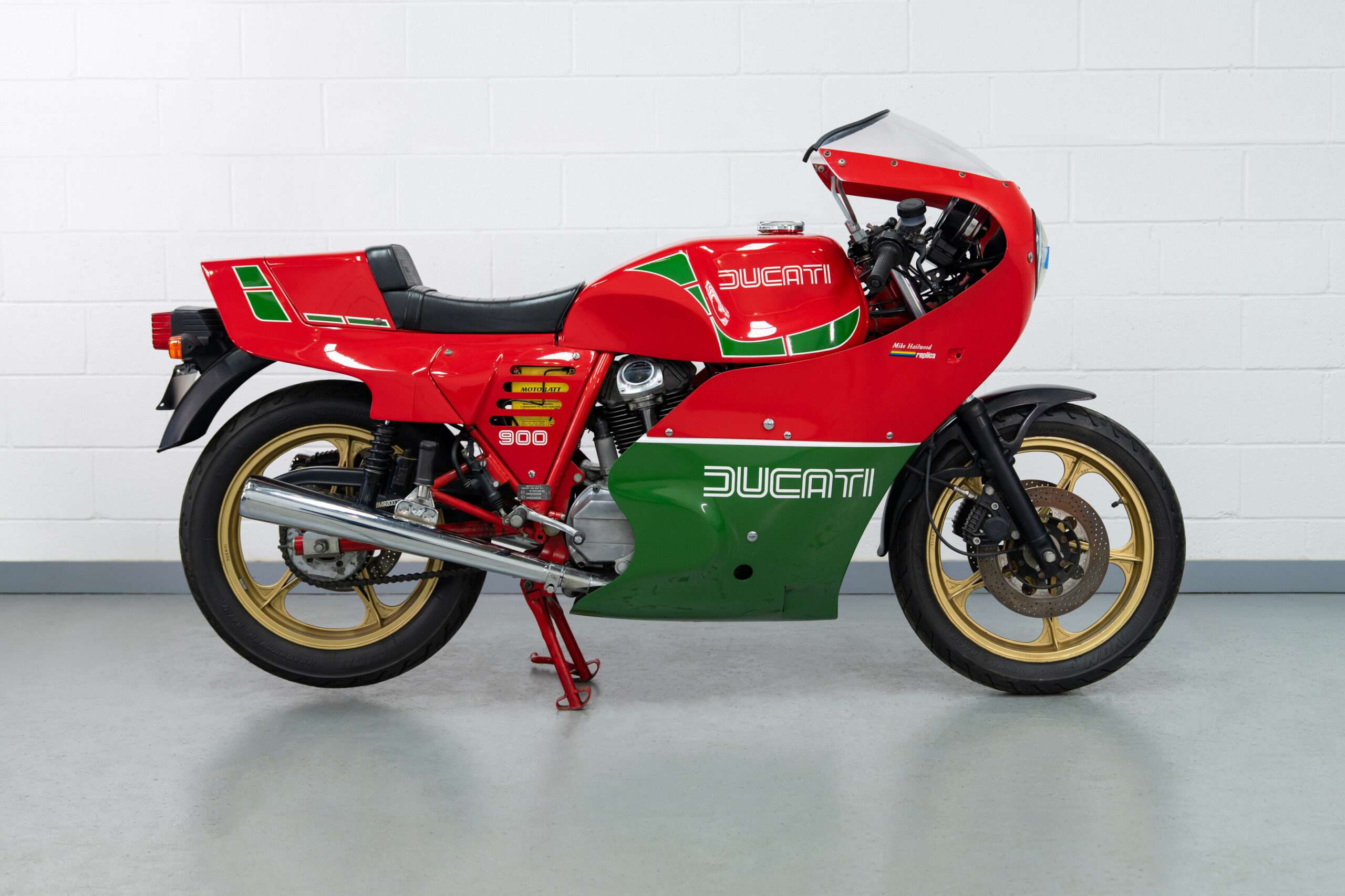 1983 Ducati 900 Mike Hailwood Replica in red, green and silver livery from the Billy Joel Motorcycle Collection