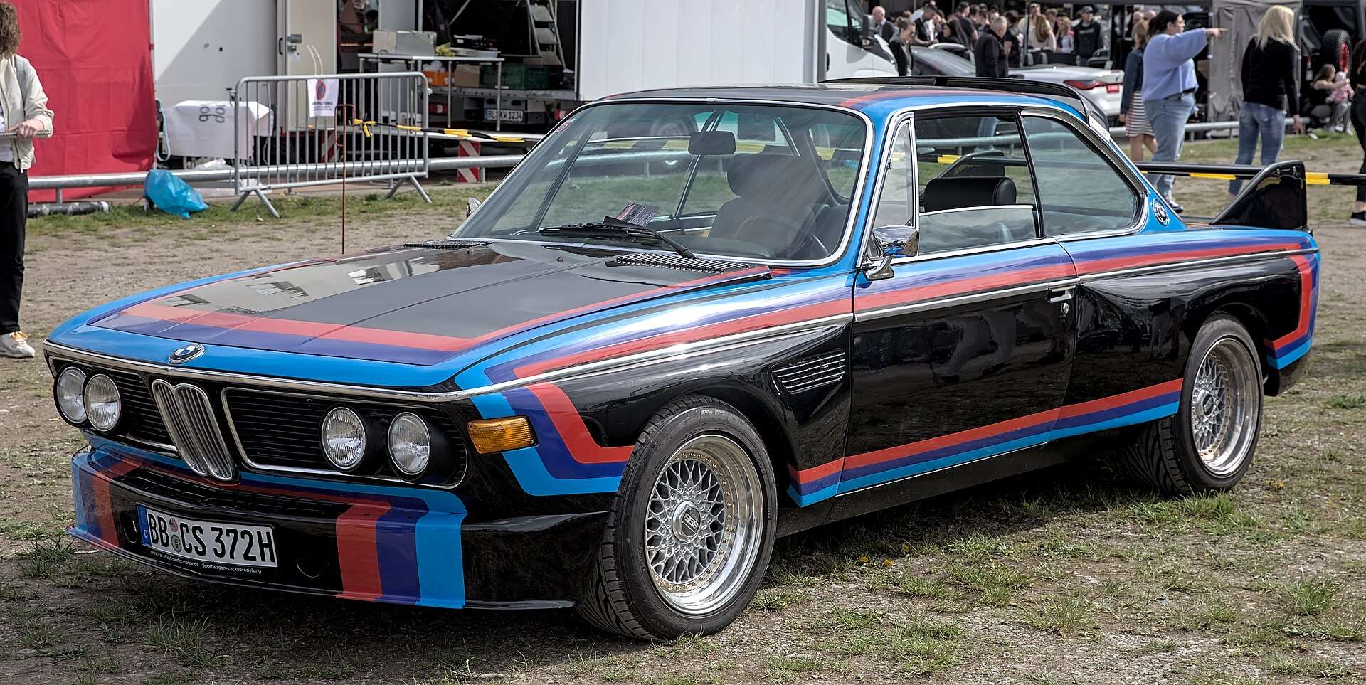 Original 1970s BMW E9 3.0 CSL coupe with BMW Motorsport stripes