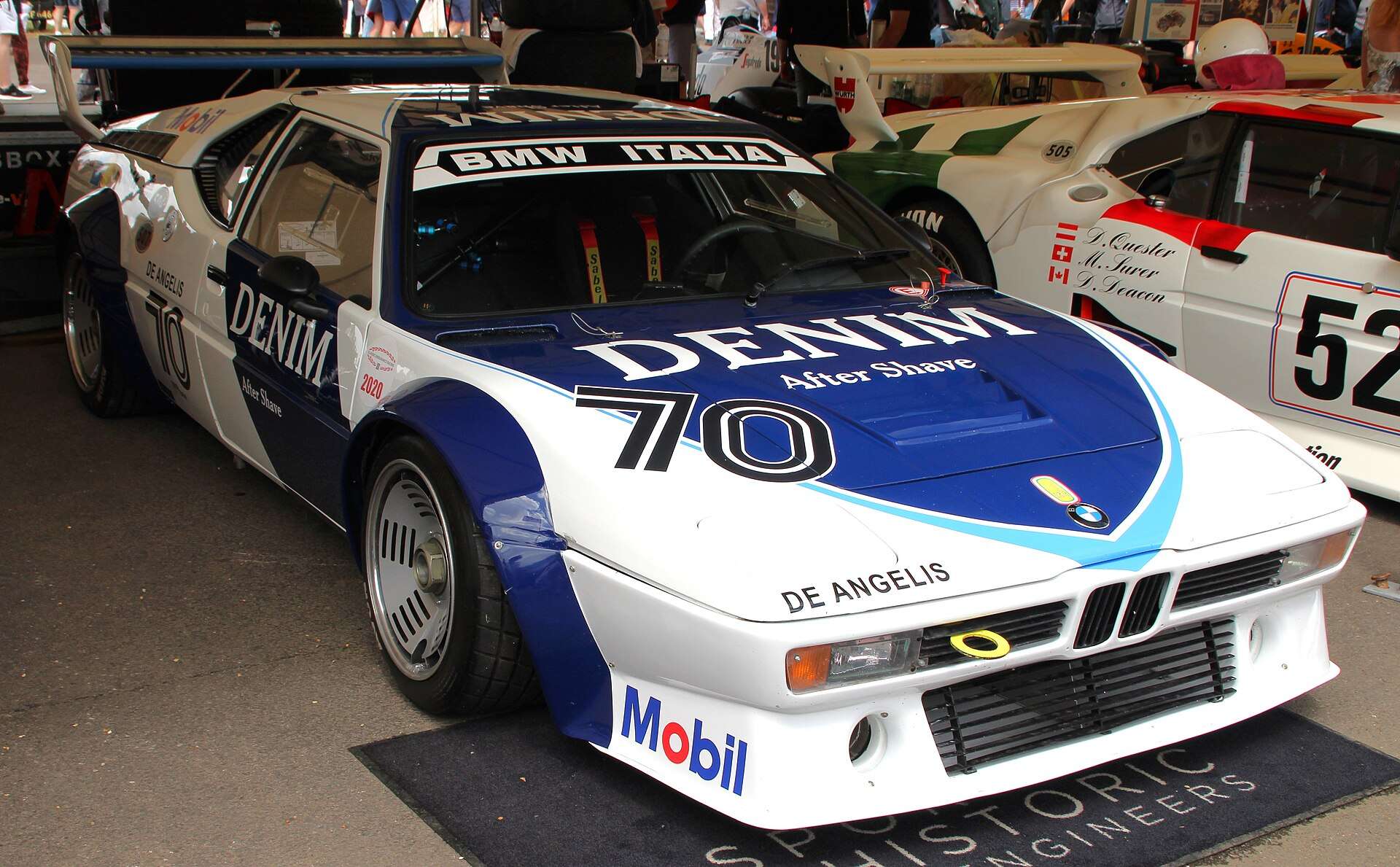 BMW M1 Procar race car at the Goodwood Festival of Speed, the racing version of the mid-engined BMW M1