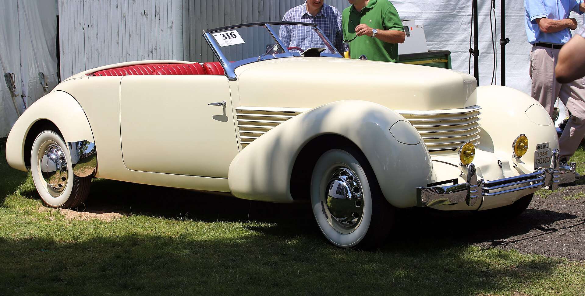 Cord 812 Phaeton shown at a Bonhams auction preview