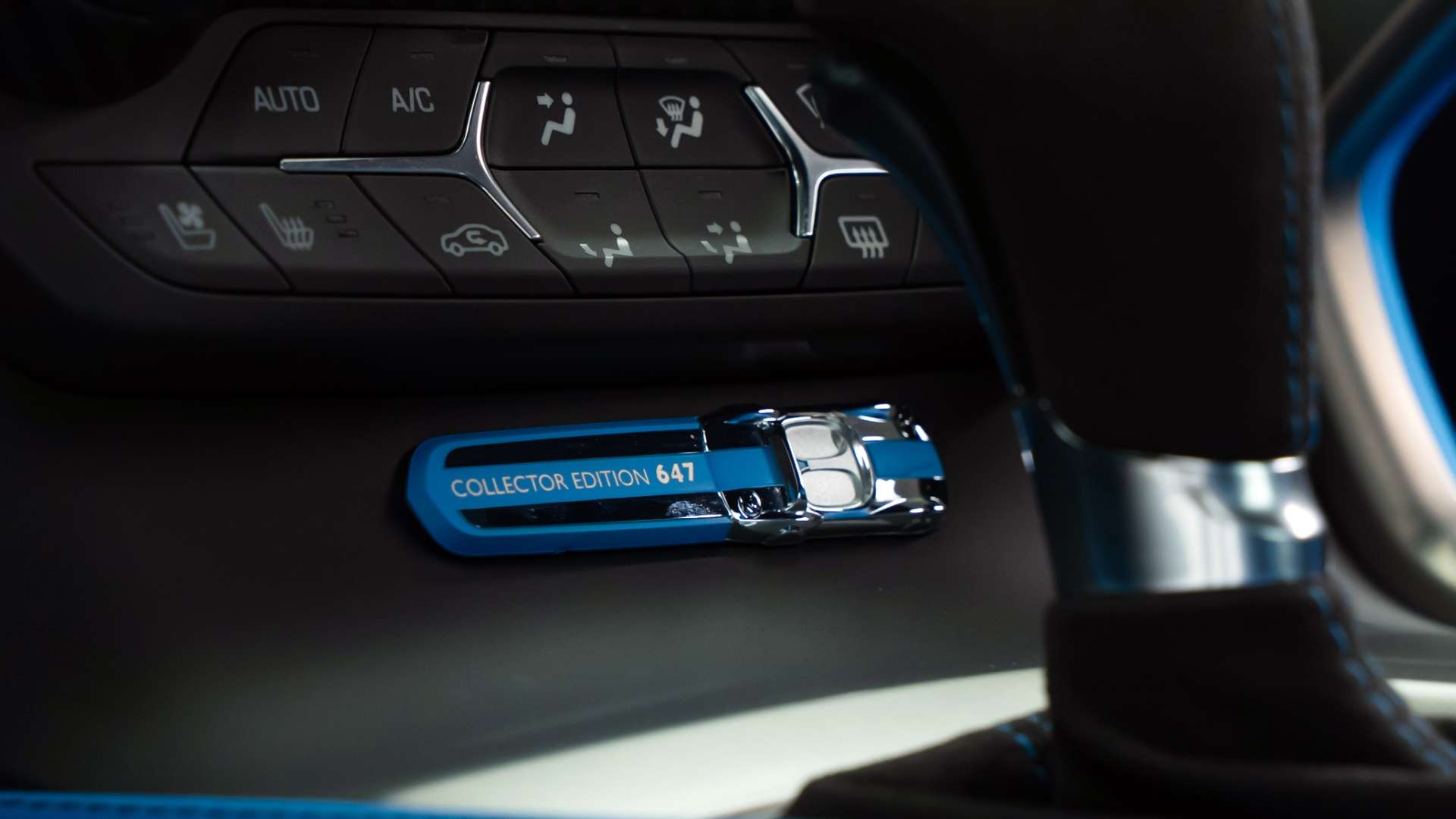 Collector Edition 647 console plaque in the 2017 Corvette Grand Sport