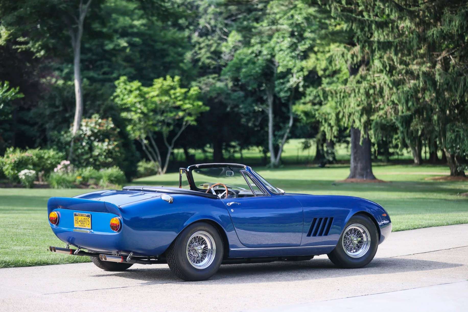 1967 Ferrari 275 GTB/4*S NART Spider rear three-quarter view