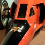 1960 Flying Caduceus streamliner, a jet-powered land speed record car, displayed at the National Automobile Museum in Reno, Nevada