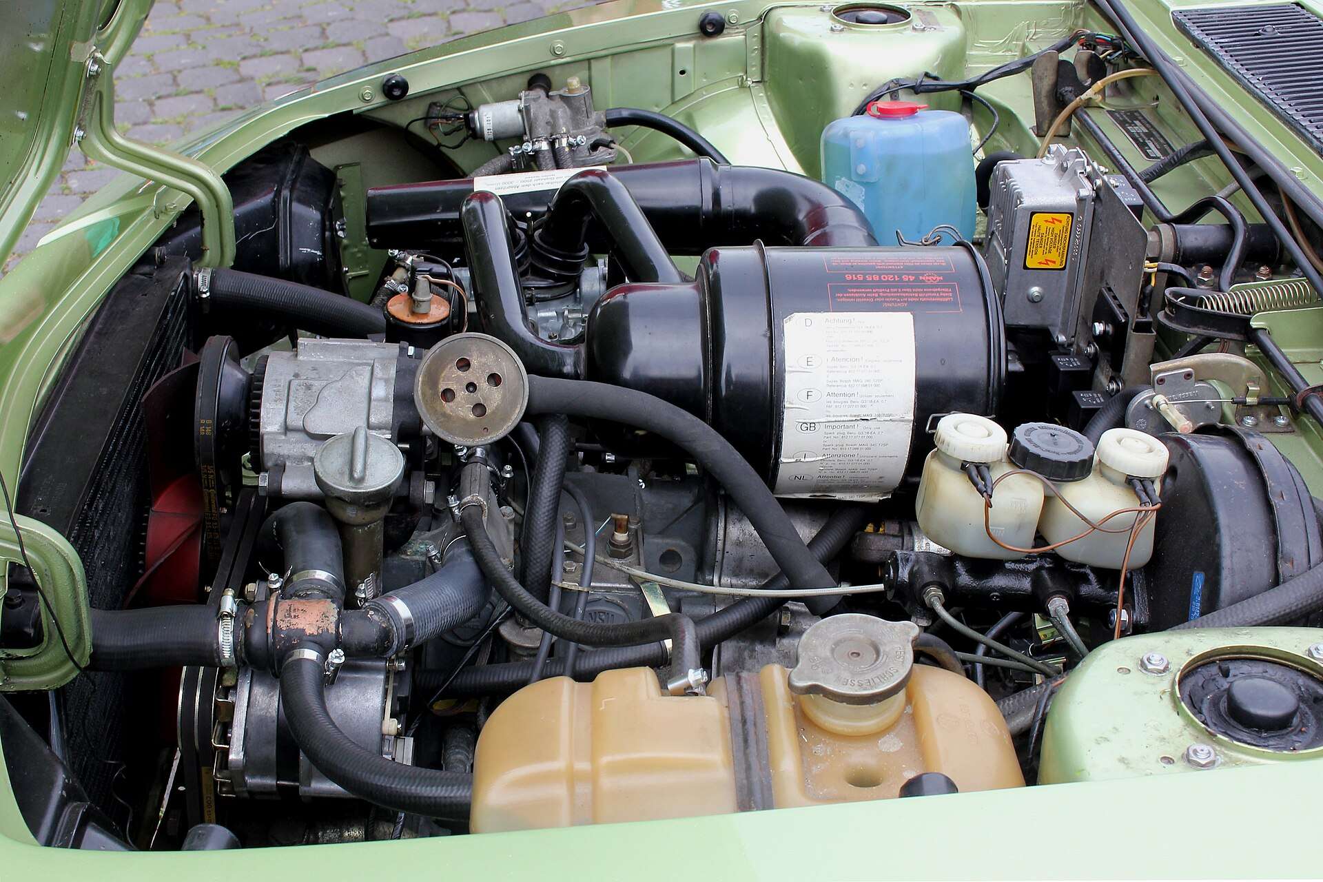 NSU Ro 80 twin-rotor Wankel engine bay