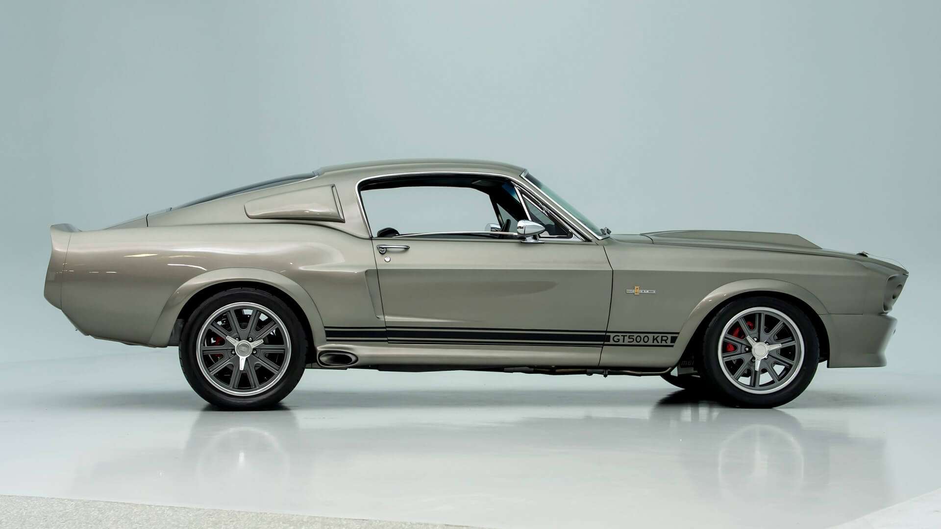 Side profile of the 1968 Ford Mustang restomod from Dream Giveaway No. 227