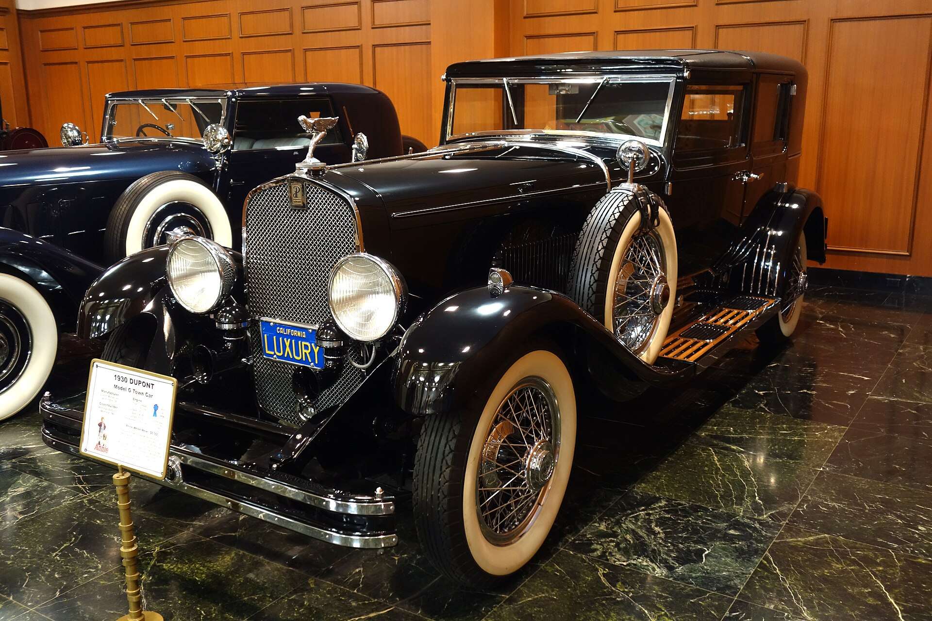 1930 duPont Model G Town Car on display at the Nethercutt Collection in Sylmar, California
