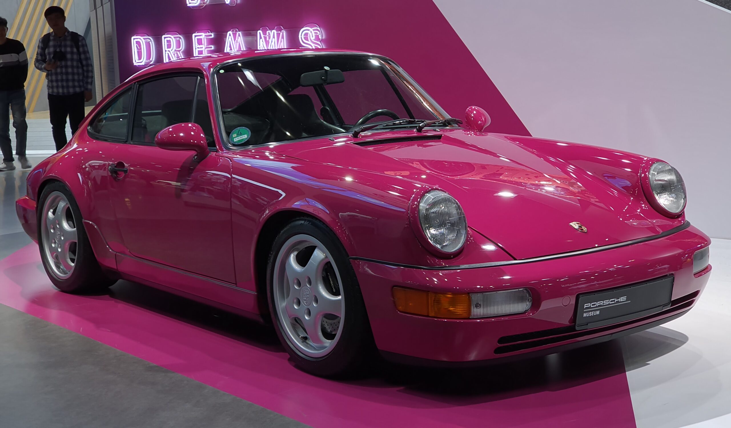 Rubystone Red Porsche 964 Carrera RS on display at the Seoul Mobility Show